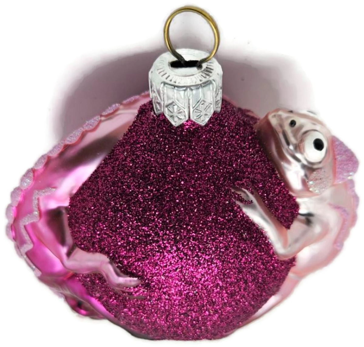 Patricia Breen Once Again for James Fuchsia Chameleon Christmas Ornament 266911