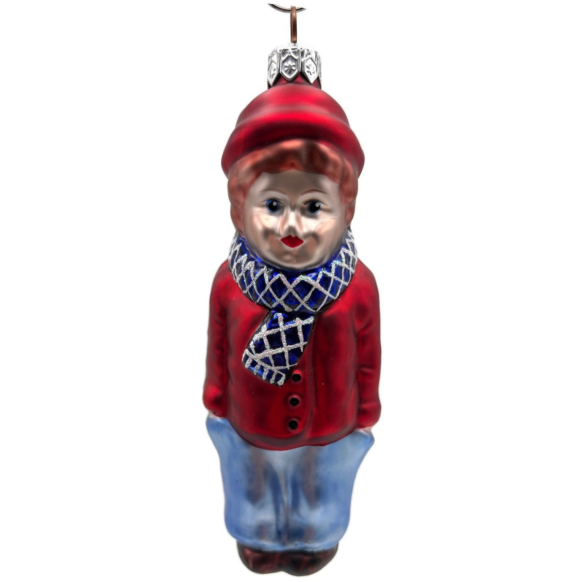 Patricia Breen Henry The Victorian Boy Auburn Hair Red Cuffs Glass Ornament 95060