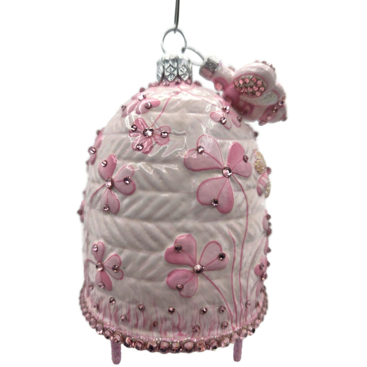 Patricia Breen Castle Caldwell Pink Bees Flower Spring Christmas Ornament 31085