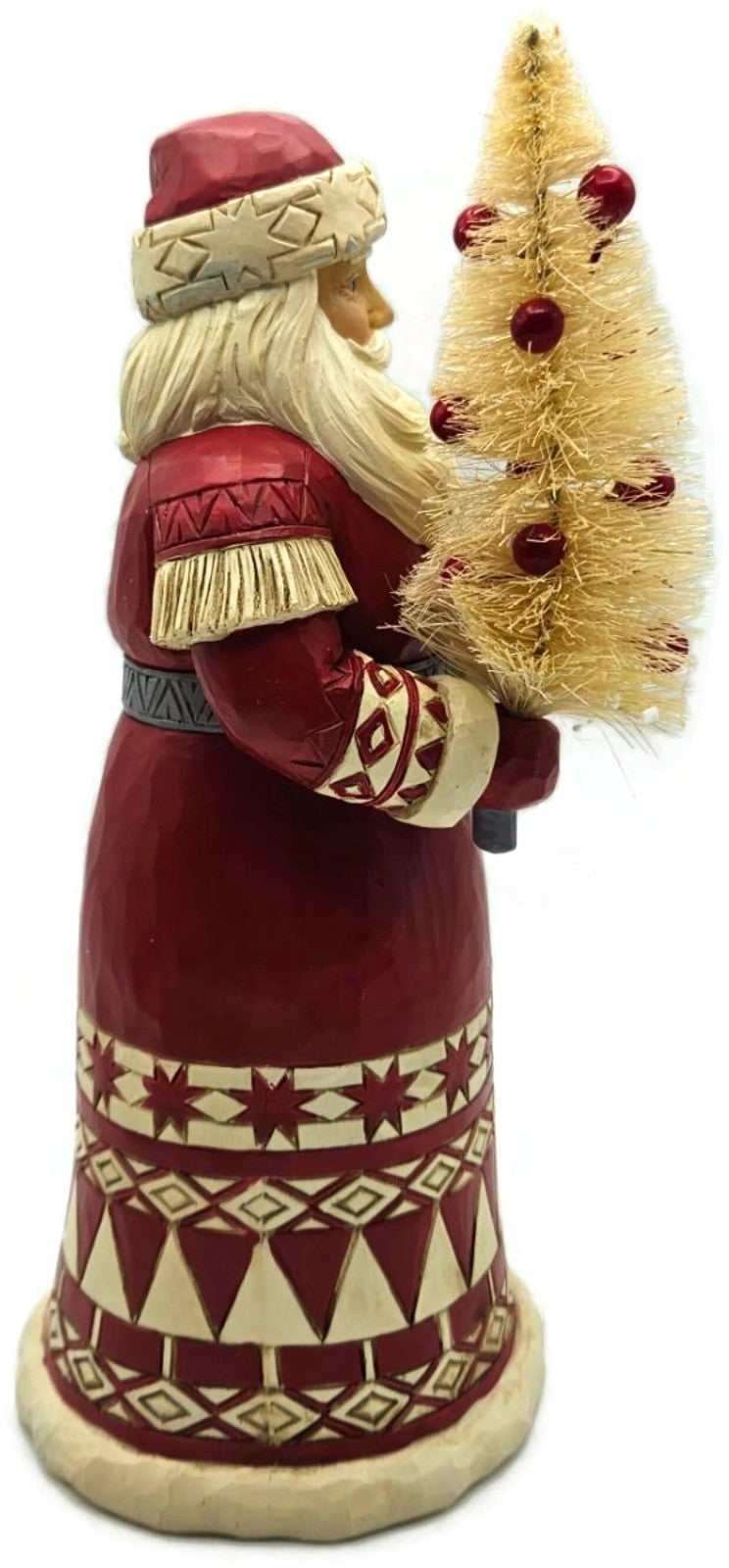 Jim Shore Nordic Winter Wishes Santa Sisal Tree Christmas Figurine 60170436