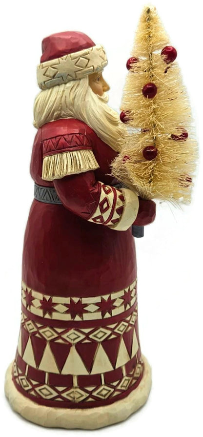Jim Shore Nordic Winter Wishes Santa Sisal Tree Christmas Figurine 60170436