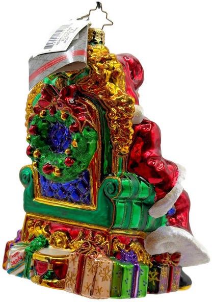 Christopher Radko Worth The Wait Sitting Santa Claus Christmas Ornament 10165175