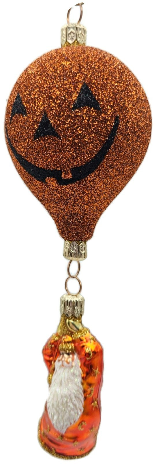 Patricia Breen Into The Blue Pumpkin Santa Halloween Christmas Ornament 21941