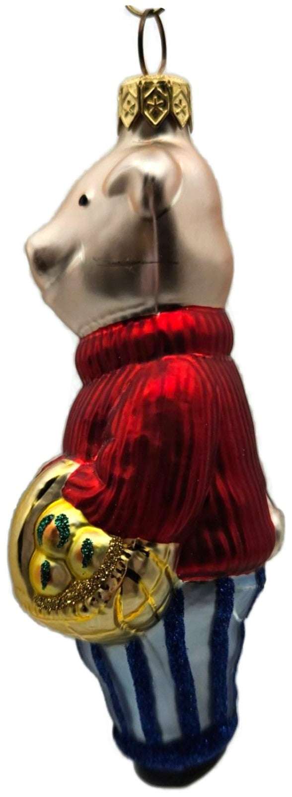 Patricia Breen This Little Piggy Goes to the Market Red Glass Ornament 96483