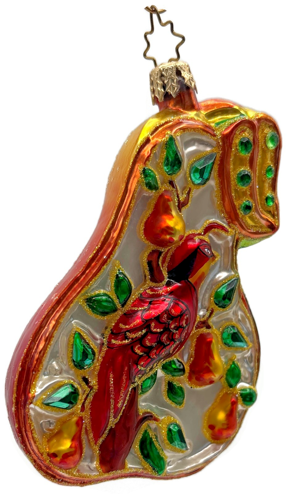 Christopher Radko Partial To Pears Bird Pear Glass Christmas Ornament 10127391