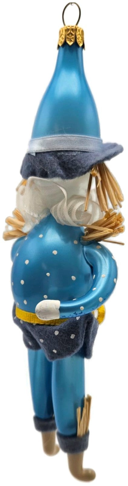 Soffieria De Carlini Wizard of Oz Blue Scarecrow Glass Christmas Ornament1