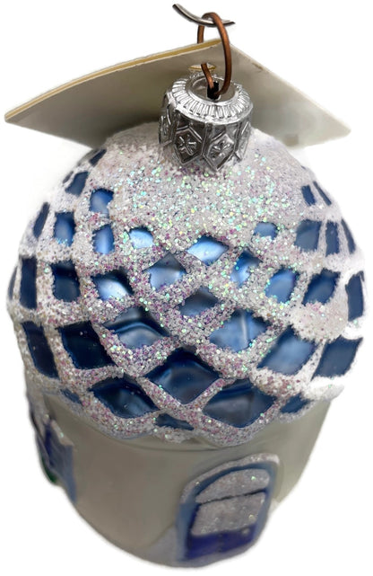 Patricia Breen Winter Acorn House Matte White Snowman Christmas Ornament 98039