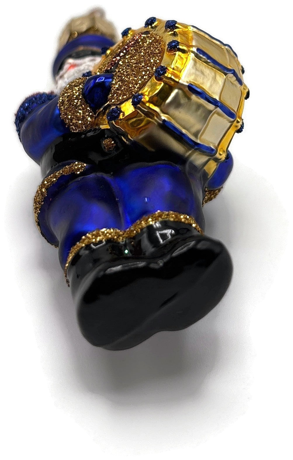 Patricia Breen Drummer Santa Claus Blue Gold Musical Christmas Ornament 21459
