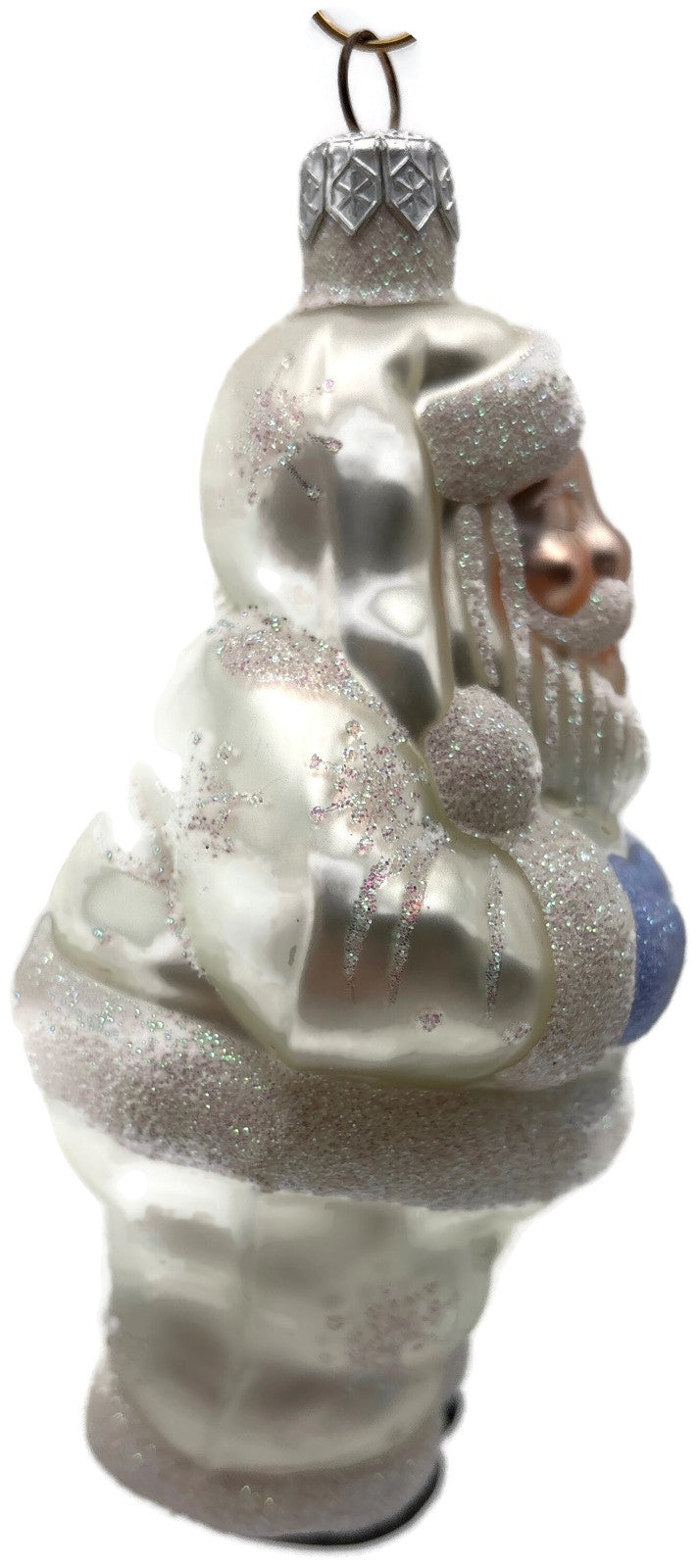 Patricia Breen HO HO HO Santa Pearl Snowflakes Dots Christmas Ornament 98177