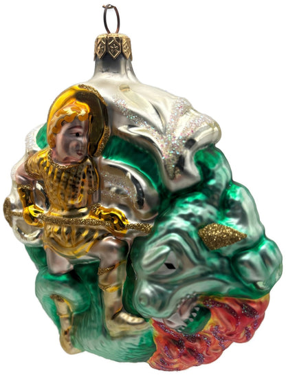 Patricia Breen St George and the Dragon Blonde Fine Art Christmas Ornament 95467