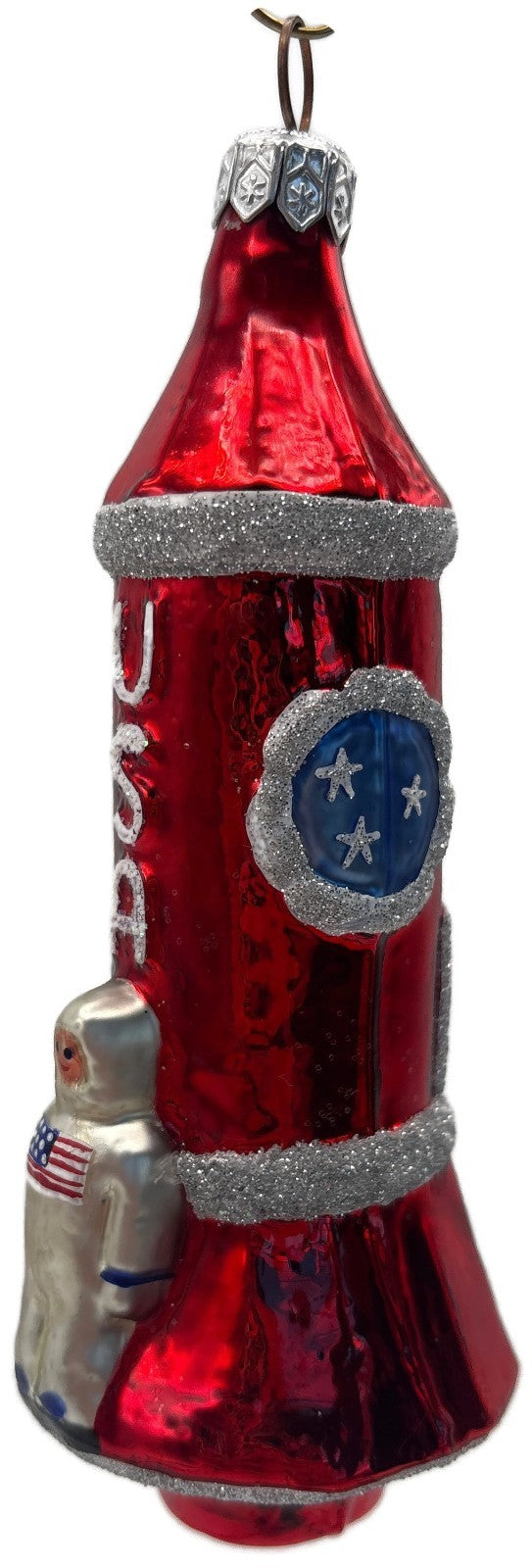 Patricia Breen Rocketboy USA Silver Space Suit Patriotic Christmas Ornament 95347