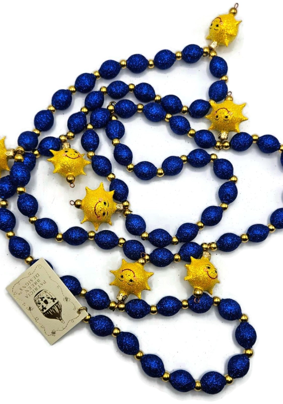 Patricia Breen Sunshine Garland Blue Yellow Spring Christmas Decor CATZ 2400CO3