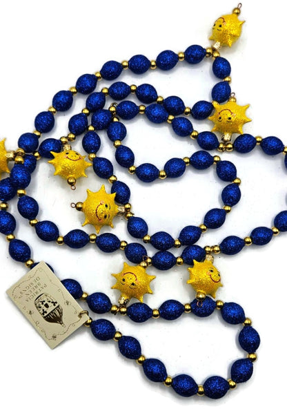 Patricia Breen Sunshine Garland Blue Yellow Spring Christmas Decor CATZ 2400CO3