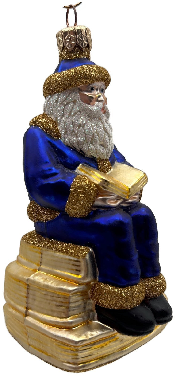 Patricia Breen Santa Reads Blue Stories Old And New Christmas Tree Ornament 99311