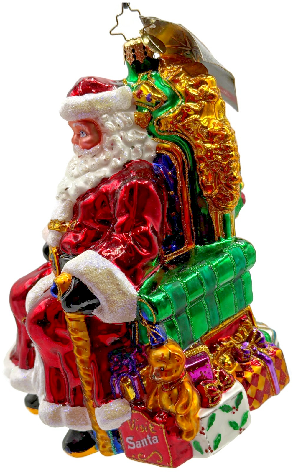Christopher Radko Worth The Wait Sitting Santa Claus Christmas Ornament 10165179