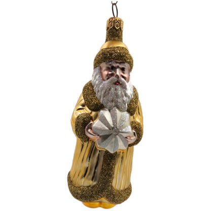 Patricia Breen Snowflake Santa Claus Citrine Signed Christmas Tree Ornament 96451