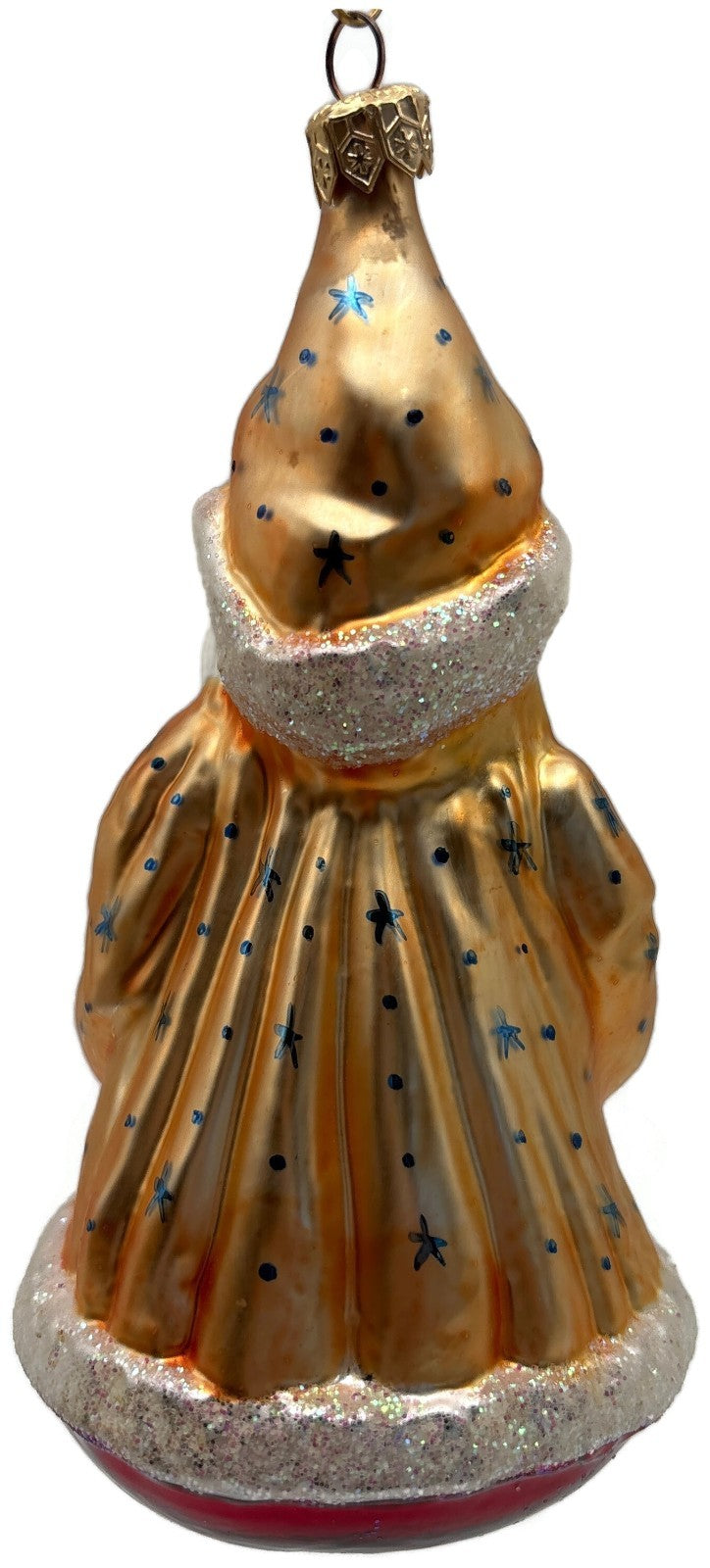 Christopher Radko 1995 Spellbound Gold Wizard Santa Glass Ornament 95 128 04