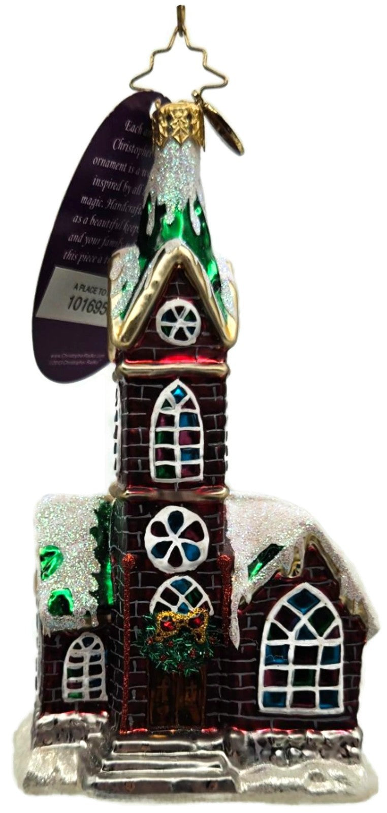 Christopher Radko A Place To Pray Church Glass Christmas Tree Ornament 10169500