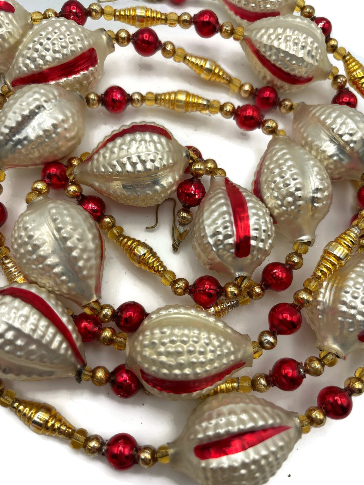 Christopher Radko Twelfth Night Beaded Silver Gold Christmas Garland 92 231 09