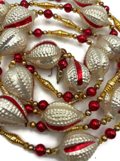 Christopher Radko Twelfth Night Beaded Silver Gold Christmas Garland 92 231 09
