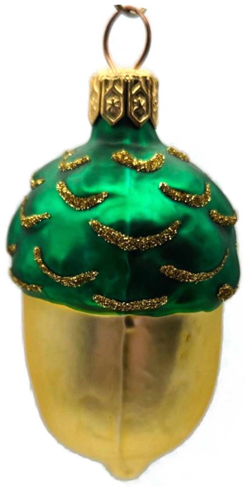 Patricia Breen Walk in the Woods Acorn Gold Green Fall Christmas Ornament 96515