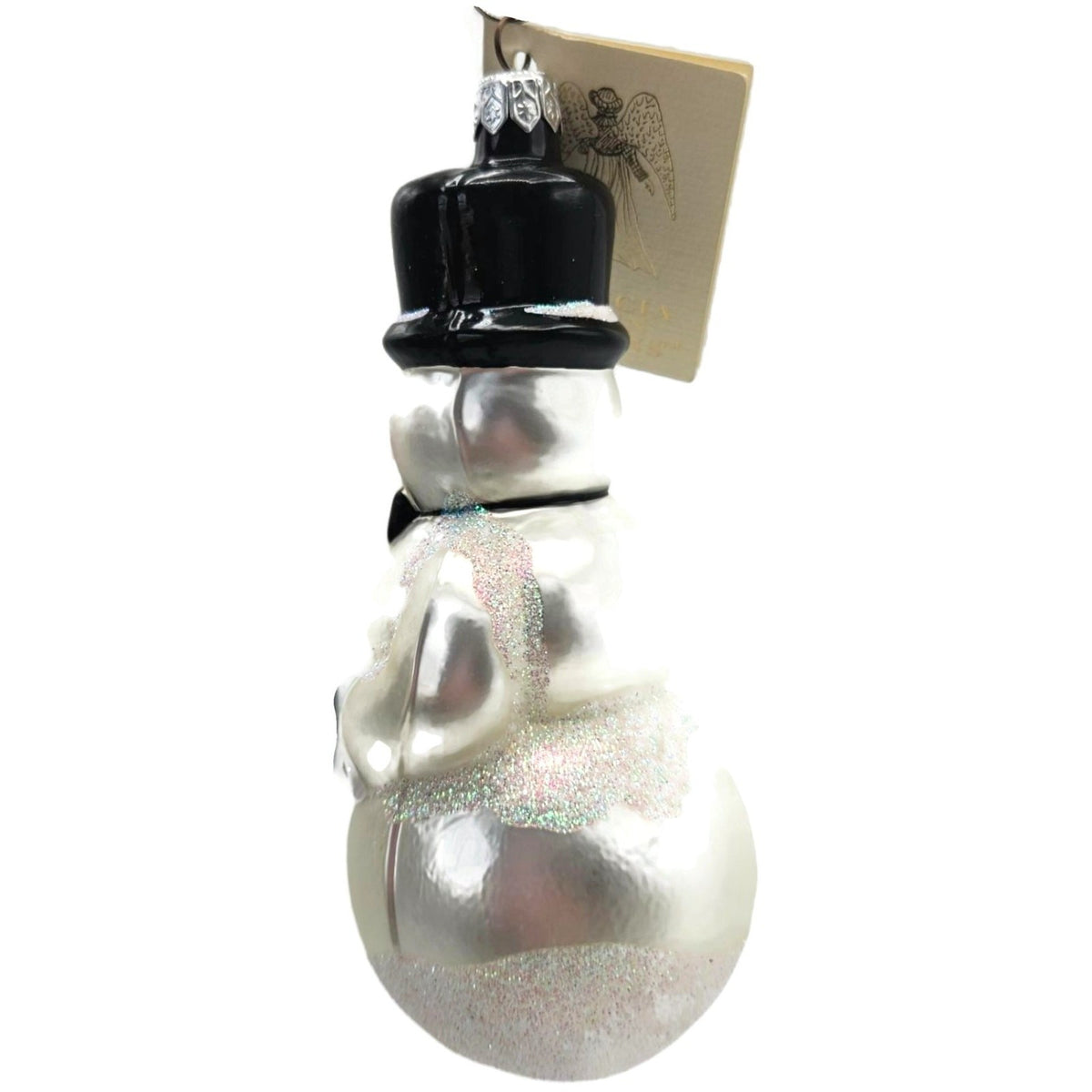 Patricia Breen Top Hat Snowman Matte White Snowflakes Christmas Ornament 97825