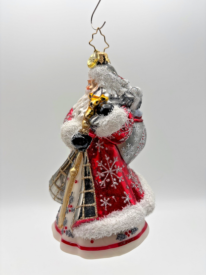 Christopher Radko Winter Splendor Santa Glass Christmas Tree Ornament 10217408