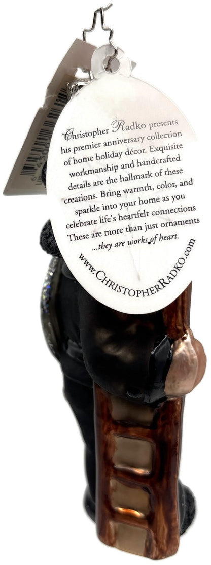 Christopher Radko Lucky Sweep 20th Anniversary Black Christmas Ornament 10120709