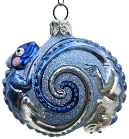 Patricia Breen Once Again for James Blue Chameleon Christmas Tree Ornament 26670