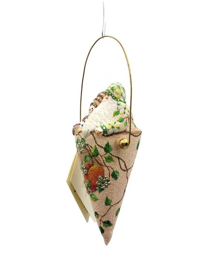 Patricia Breen Victorian Candy Cone Peaches Glass Spring Christmas Ornament 25806