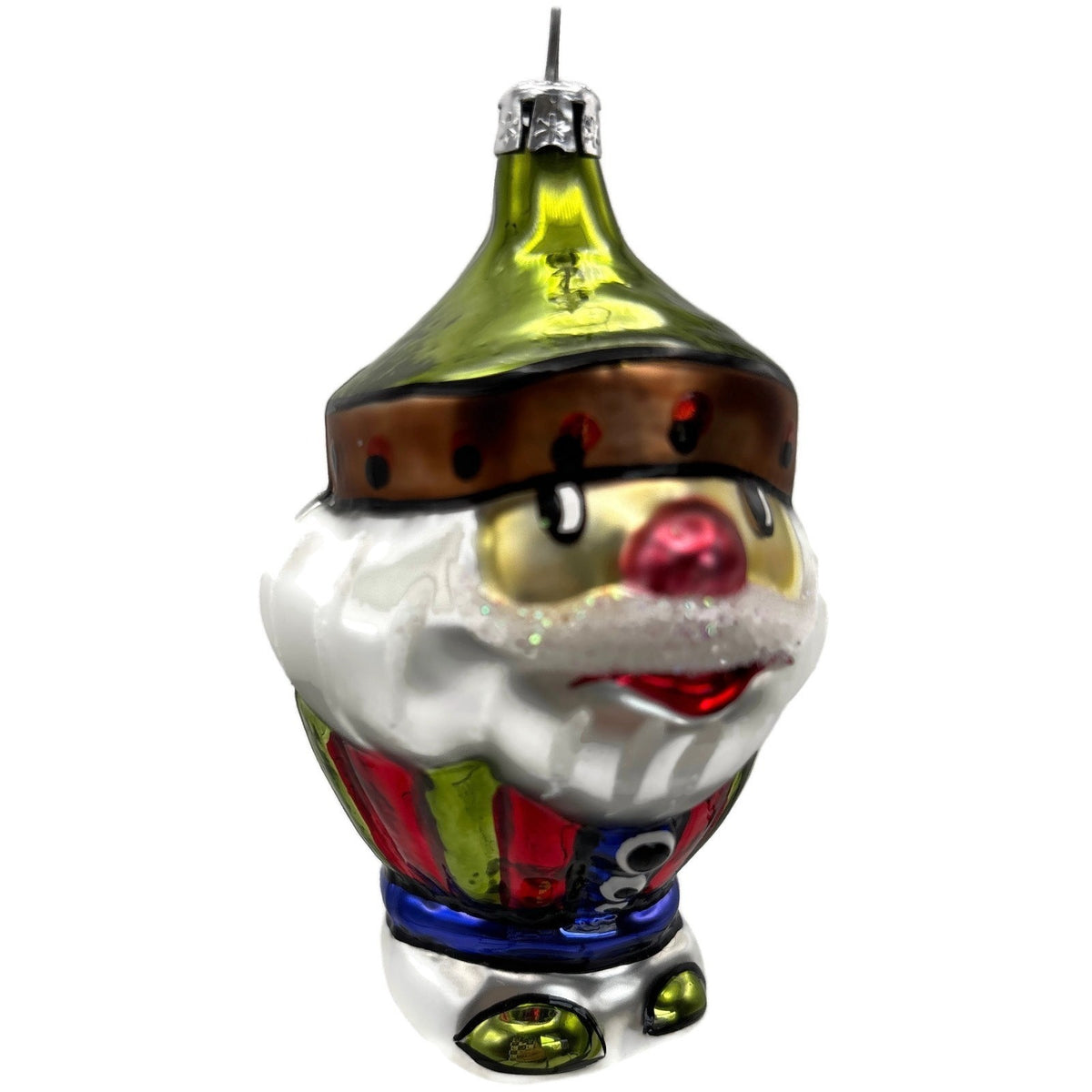 Calik’s Artistry Little King Figural Glass Stripe Christmas Tree Decor Ornament1