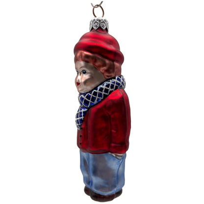 Patricia Breen Henry The Victorian Boy Auburn Hair Red Cuffs Glass Ornament 95068