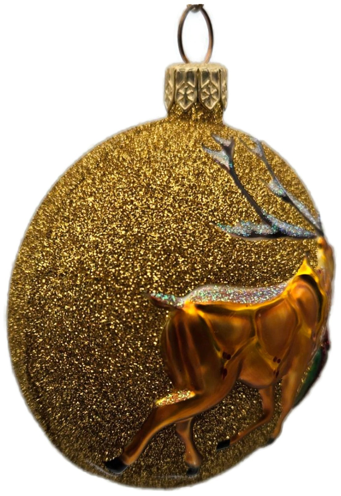 Patricia Breen The Last Present Glittered Gold Reindeer Christmas Ornament 20212