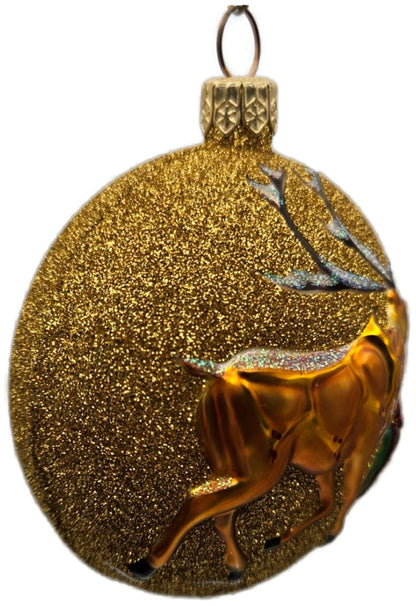 Patricia Breen The Last Present Glittered Gold Reindeer Christmas Ornament 20212