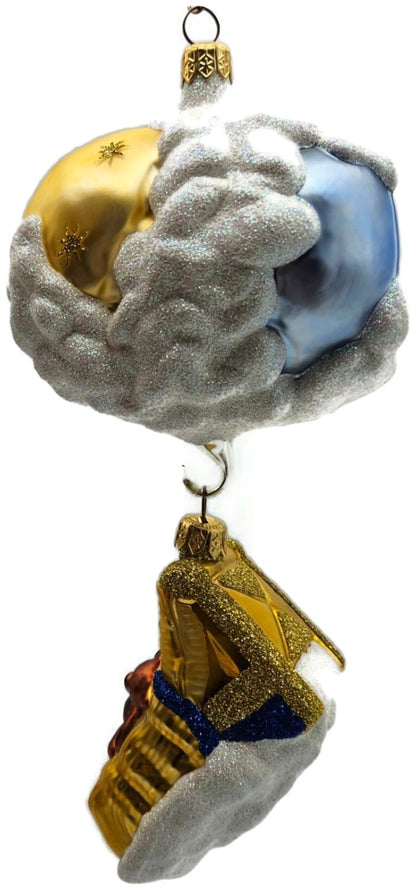Patricia Breen Sweet Dreams Blue Polka Dots Gold Stars Christmas Ornament 97475