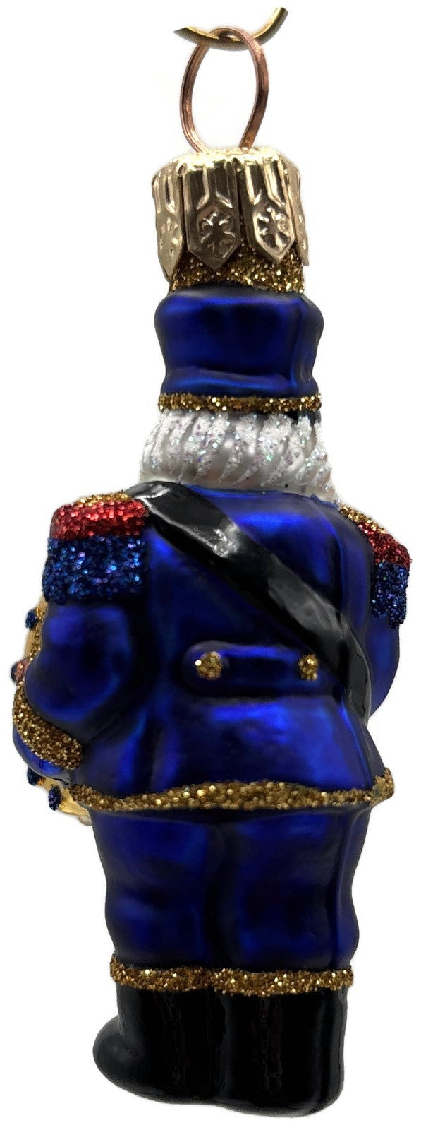 Patricia Breen Drummer Santa Claus Blue Gold Musical Christmas Ornament 21453