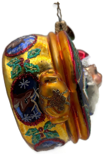Christopher Radko 2002 Jewel Box Nicholas Santa Glass Ornament 10101537