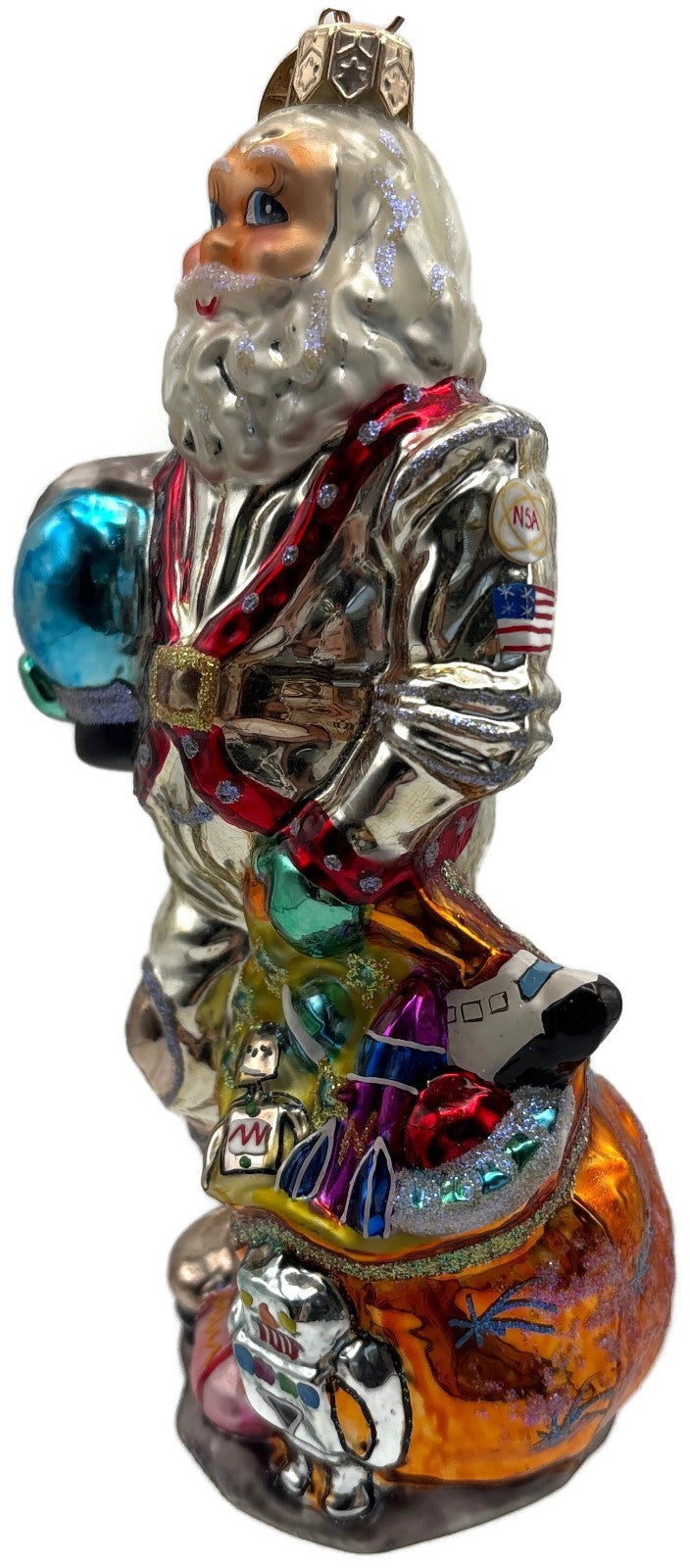Christopher Radko 2000 Moon Walker Astronaut Santa Glass Ornament 00 386 02