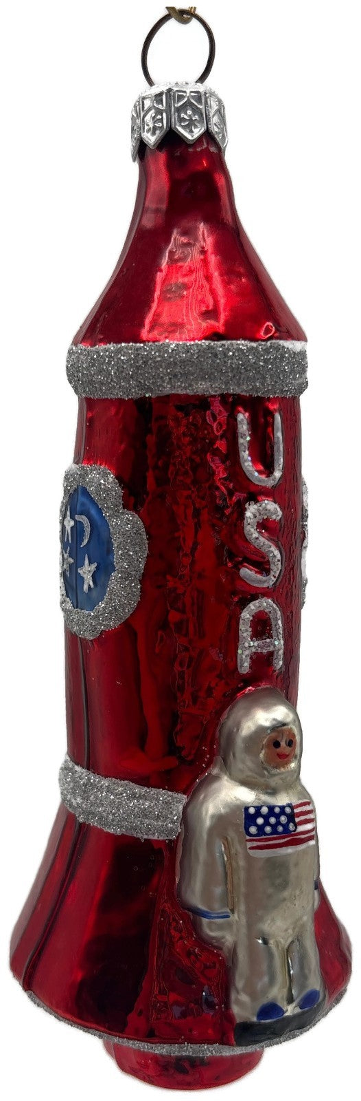 Patricia Breen Rocketboy USA Silver Space Suit Patriotic Christmas Ornament 95341