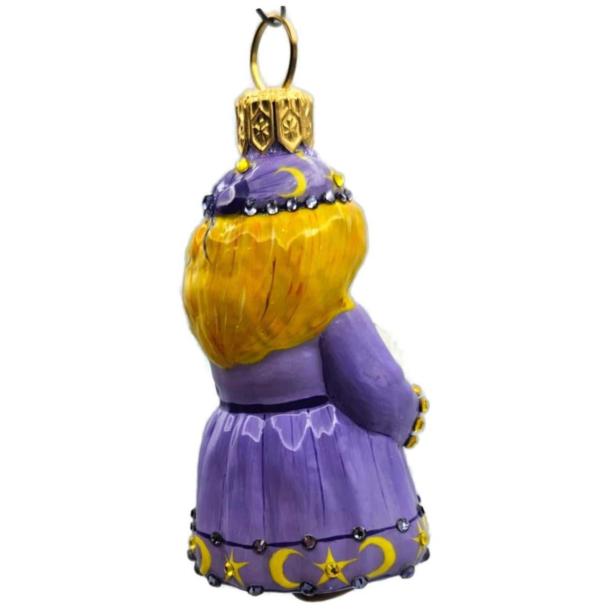 Patricia Breen A Bright Future Violet Moon Stars Purple Halloween Ornament 29045