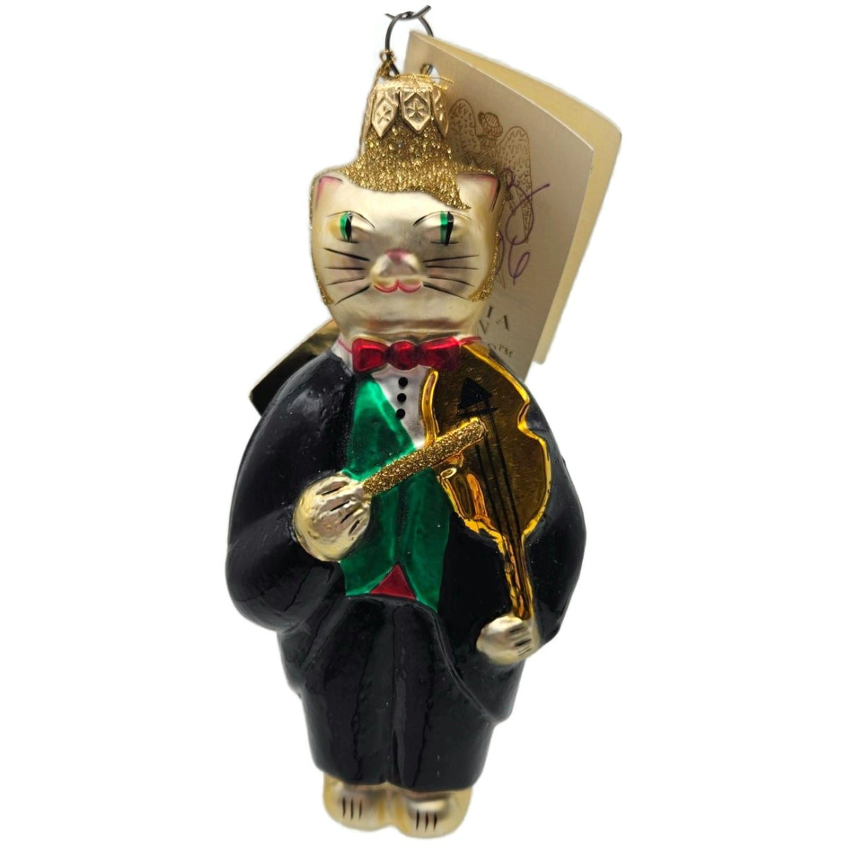 Patricia Breen Fiddling Cat Elvis Hey Diddle Diddle Christmas Ornament 95090