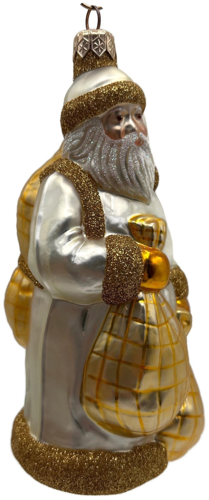 Patricia Breen Laden With Love Pearl Gold Santa Claus Christmas Ornament 98261