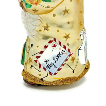 Patricia Breen Oh You Shouldn't Have Gold Santa Flower Star Spring Ornament 24477