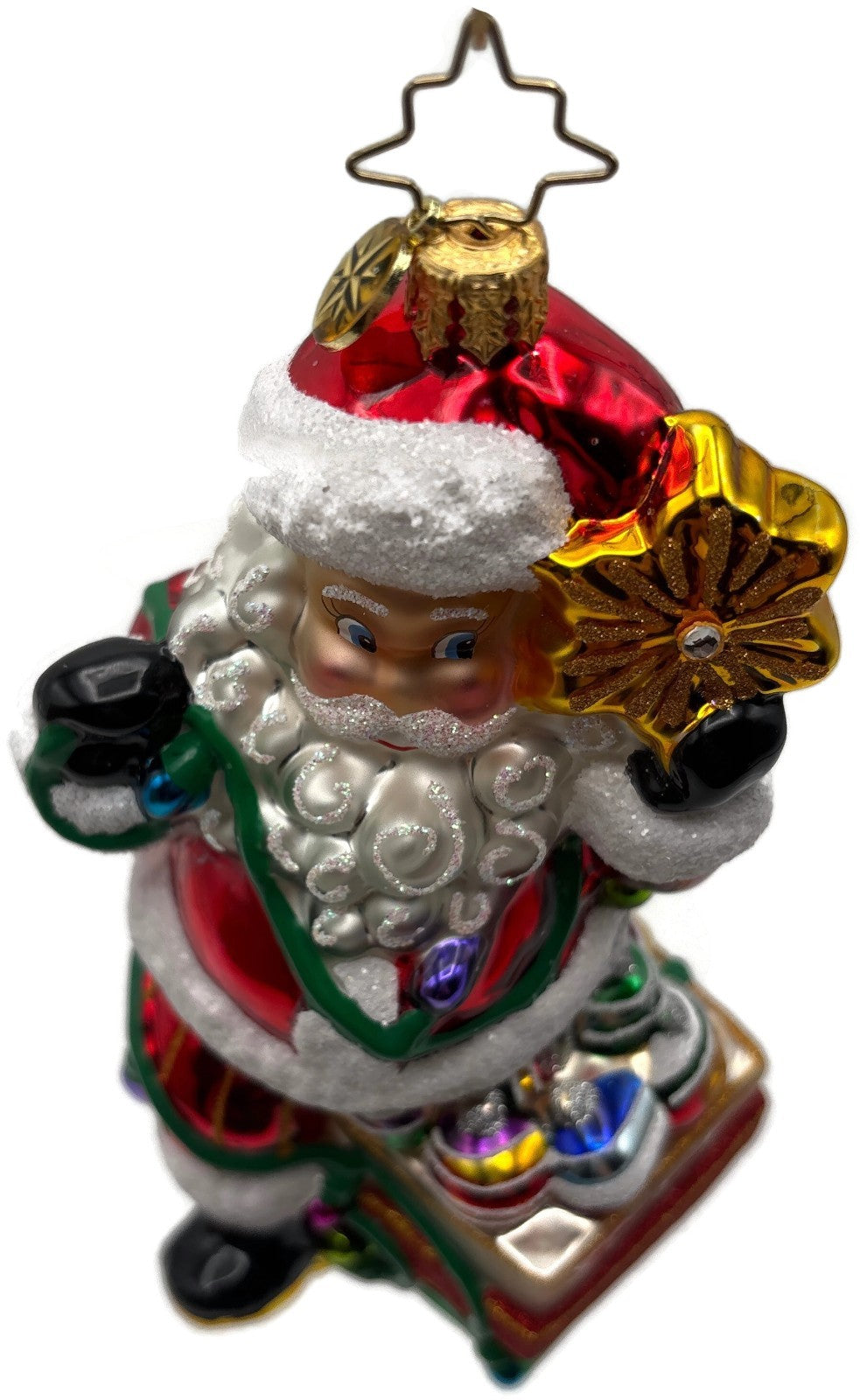 Christopher Radko 2014 Shiny Brite Santa Glass Christmas Ornament 10175771