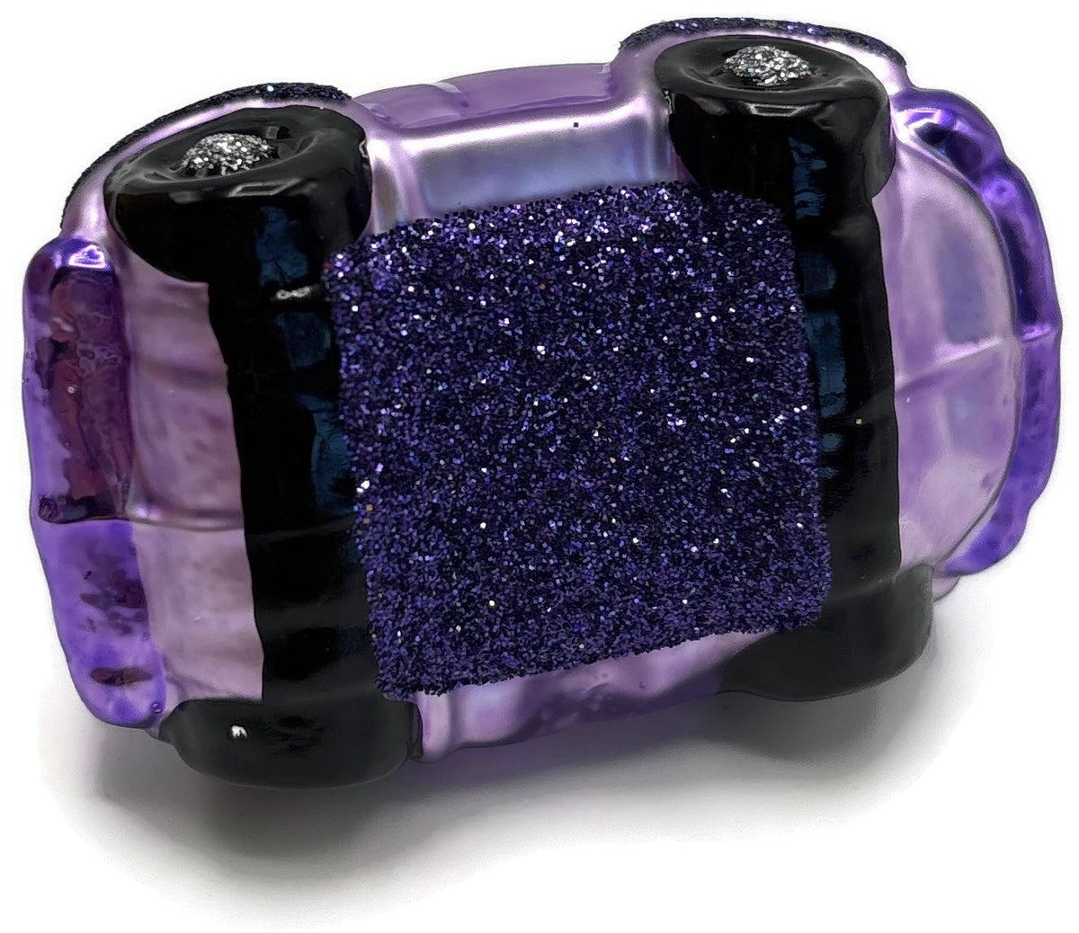 Patricia Breen Car Purple Glass OOAK Christmas Tree Decor Ornament CATZ 9900CO9