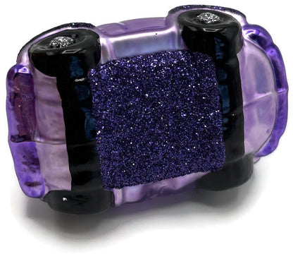 Patricia Breen Car Purple Glass OOAK Christmas Tree Decor Ornament CATZ 9900CO9