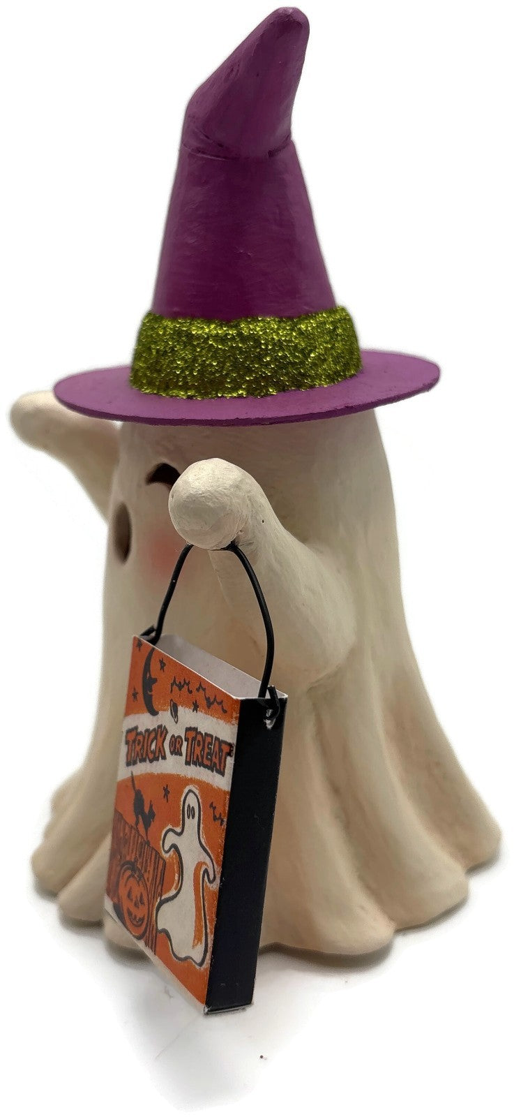 Bethany Lowe Halloween Witchy Ghost With Treat Bag TF3241 Hand Painted7