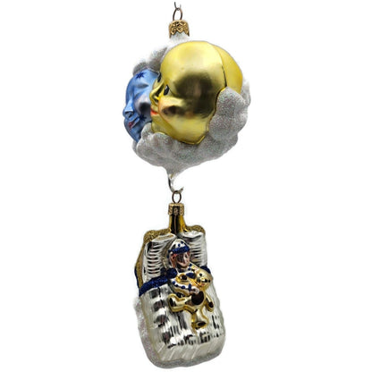 Patricia Breen Sweet Dreams Pearl Bed Gold Trim Moon Sun Christmas Ornament 97477