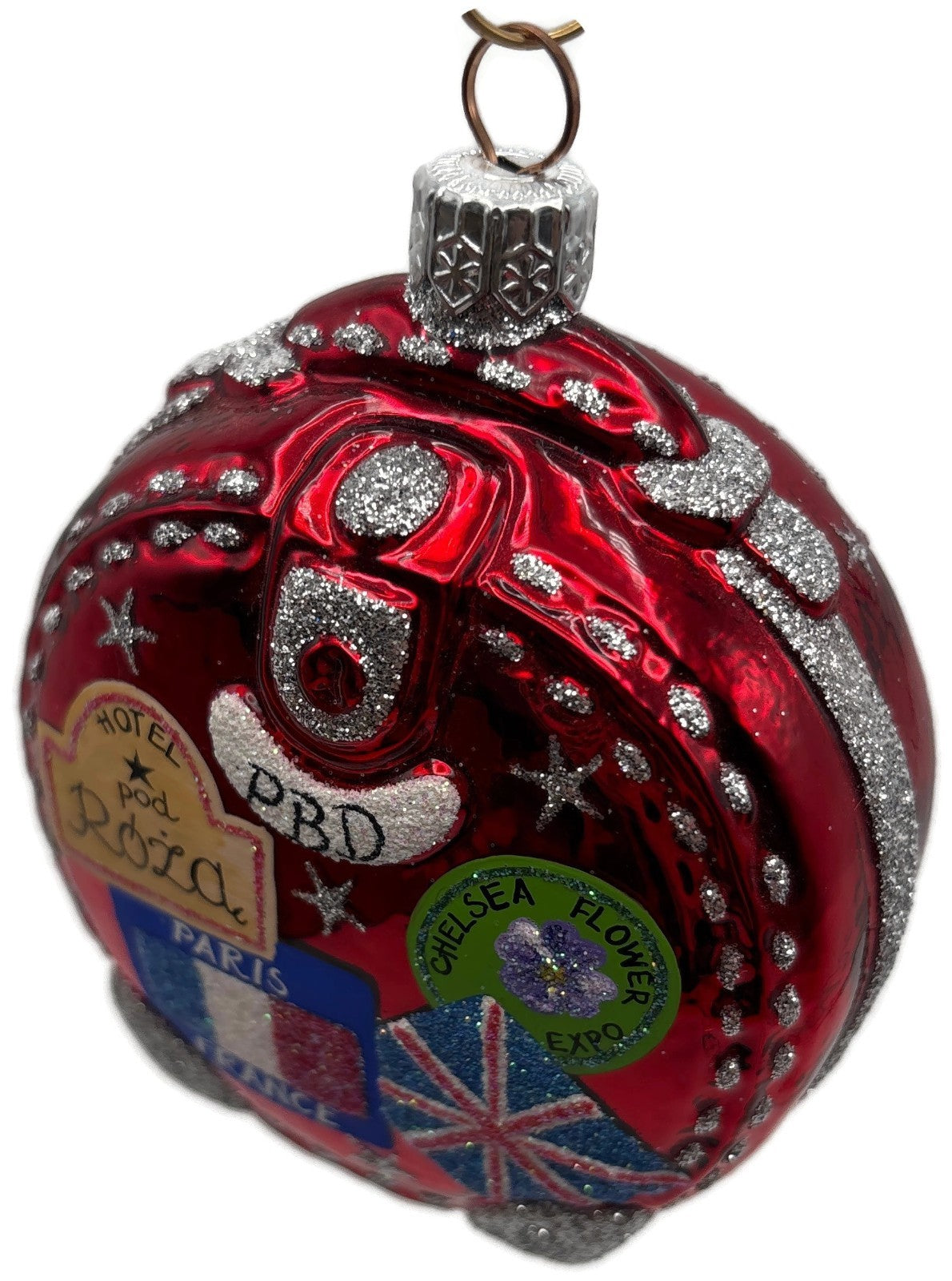 Patricia Breen Journey With Me Red Highlands Stars Christmas Tree Ornament 21139