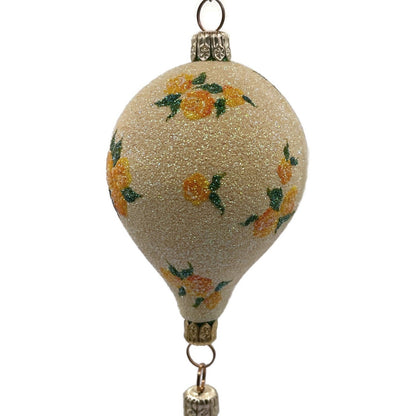 Patricia Breen Into the Blue Santa Yellow Roses Spring Christmas Ornament 219411